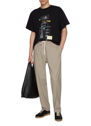Figure View - Click To Enlarge - MM6 MAISON MARGIELA - Library Receipt Print Cotton T-Shirt