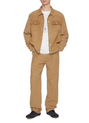 Figure View - Click To Enlarge - MM6 MAISON MARGIELA - Light Wash Flock Denim Jacket