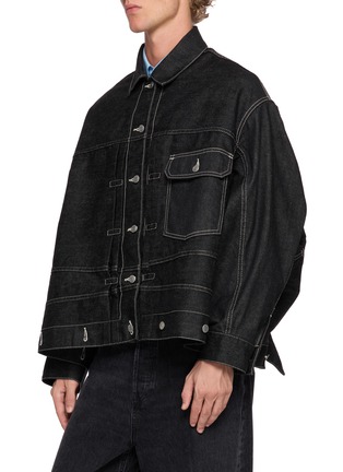 Detail View - Click To Enlarge - BEAUTIFUL PEOPLE - Double End Contrast Stitch Selvedge Denim Jacket