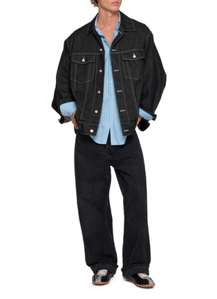 Figure View - Click To Enlarge - BEAUTIFUL PEOPLE - Double End Contrast Stitch Selvedge Denim Jacket