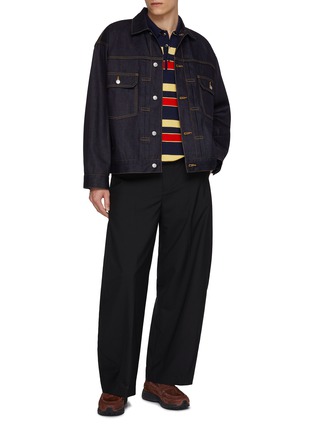 Figure View - Click To Enlarge - BEAUTIFUL PEOPLE - Dark Wash Relaxed Fit Selvedge Denim Jacket