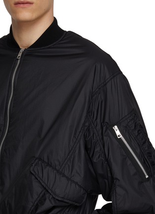  - BEAUTIFUL PEOPLE - Fan Shape Ribbed Collar Nylon Ripstop MA-1 Bomber Jacket