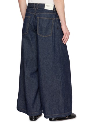 Back View - Click To Enlarge - BEAUTIFUL PEOPLE - Medium Washed Wide Leg One Tuck Jeans