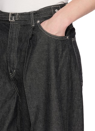  - BEAUTIFUL PEOPLE - Dark Washed Wide Leg One Tuck Jeans