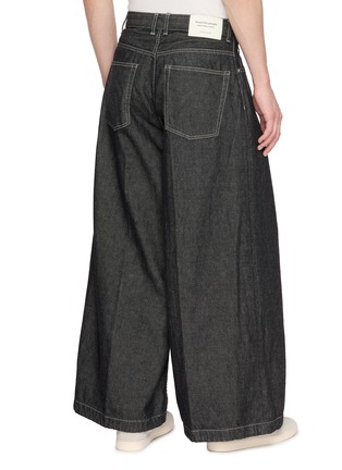 Back View - Click To Enlarge - BEAUTIFUL PEOPLE - Dark Washed Wide Leg One Tuck Jeans