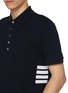 - THOM BROWNE - Short Sleeve Side 4-Bar Cotton Piqué Polo Shirt