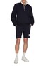 Figure View - Click To Enlarge - THOM BROWNE - Funnel Neck Half Zip Colour Block Side 4-Bar Cotton Sweatshirt