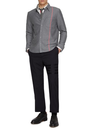 Figure View - Click To Enlarge - THOM BROWNE - RWB Stripe Cotton Shirt Jacket