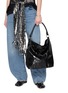 Figure View - Click To Enlarge - MM6 MAISON MARGIELA - Numeric Creased Leather Tote Bag