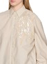  - BRUNELLO CUCINELLI - Sequin Embellished Point Collar Cotton Shirt