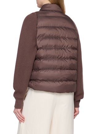 Back View - Click To Enlarge - BRUNELLO CUCINELLI - Mixed Knit Padded Jacket