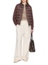 Figure View - Click To Enlarge - BRUNELLO CUCINELLI - Mixed Knit Padded Jacket