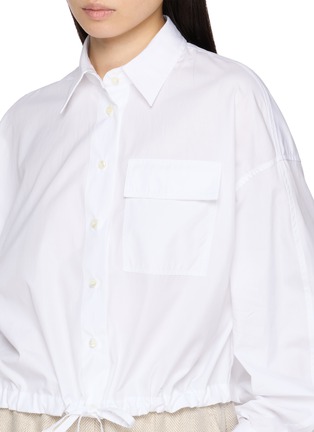  - BRUNELLO CUCINELLI - Drawstring Waist Crop Shirt