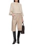 Figure View - Click To Enlarge - BRUNELLO CUCINELLI - Quarter Sleeve Sequin Open Knit Sweater