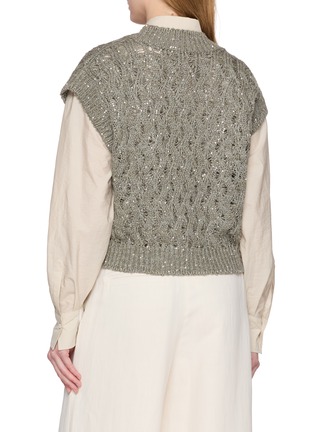 Back View - Click To Enlarge - BRUNELLO CUCINELLI - Sequin Knit Vest