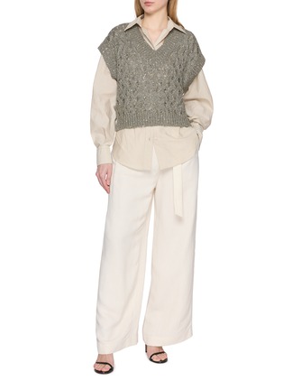 Figure View - Click To Enlarge - BRUNELLO CUCINELLI - Sequin Knit Vest