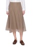 BRUNELLO CUCINELLI Pleated Silk Chiffon Midi Skirt