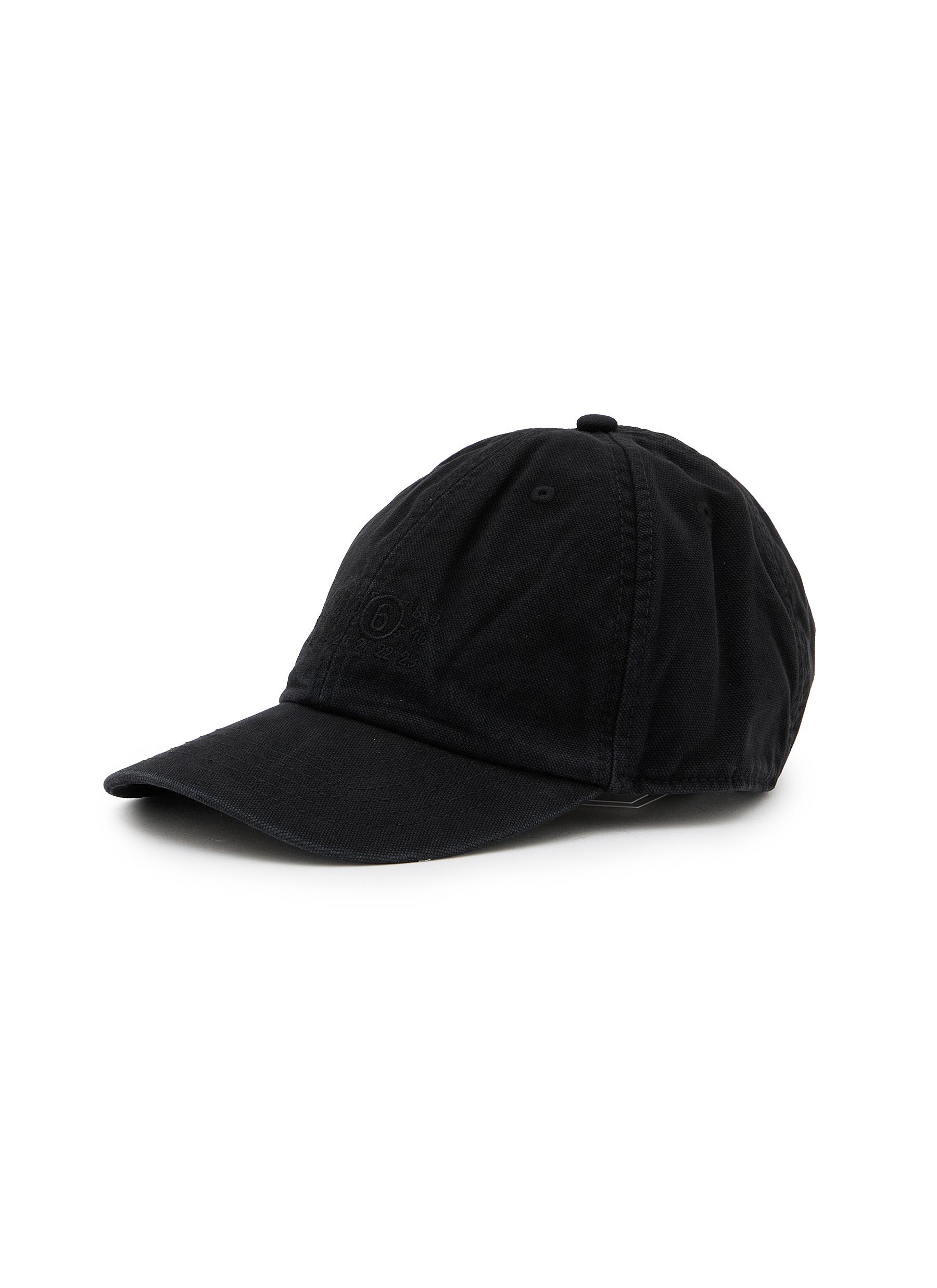 Cap - MM6 Maison Margiela - Cotton - Black Maison Margiela MM6 Cotton Canvas 5 Panel Hat – Oneness Boutique main image 4