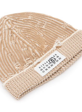 Detail View - Click To Enlarge - MM6 MAISON MARGIELA - Numeric Folded Cotton Beanie