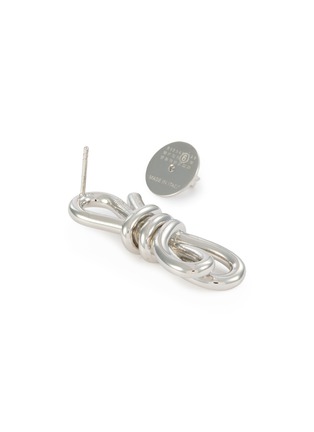 Detail View - Click To Enlarge - MM6 MAISON MARGIELA - Knot silver Brass Stud Earring