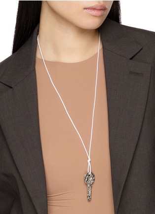 Figure View - Click To Enlarge - MM6 MAISON MARGIELA - Foil Key Brass Necklace