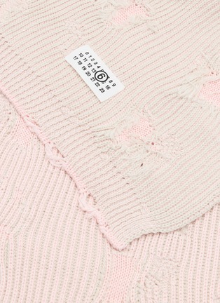 Detail View - Click To Enlarge - MM6 MAISON MARGIELA - Numeric Cotton Scarf