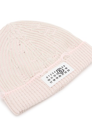 Detail View - Click To Enlarge - MM6 MAISON MARGIELA - Numeric Folded Cotton Beanie