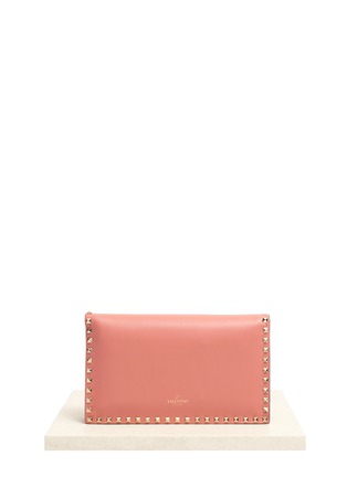 Back View - Click To Enlarge - VALENTINO GARAVANI - Leather studded clutch