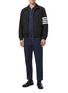 Figure View - Click To Enlarge - THOM BROWNE - 4 Bar High Neck Track Jacket