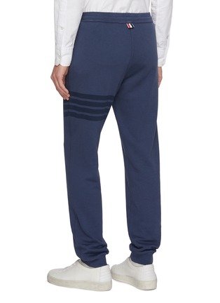 Back View - Click To Enlarge - THOM BROWNE - Tonal 4-Bar Cotton Sweatpants