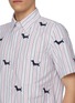  - THOM BROWNE - Hector Embroidered Striped Cotton Oxford Shirt