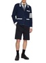 Figure View - Click To Enlarge - THOM BROWNE - Textured Stitch 4 Bar Cardigan Jacket