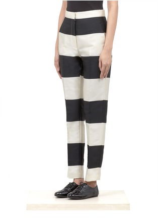 Front View - Click To Enlarge - STELLA MCCARTNEY - Striped straight-leg pants