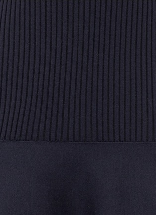 Detail View - Click To Enlarge - STELLA MCCARTNEY - Rib-knit flounce hem dress