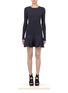 Main View - Click To Enlarge - STELLA MCCARTNEY - Rib-knit flounce hem dress