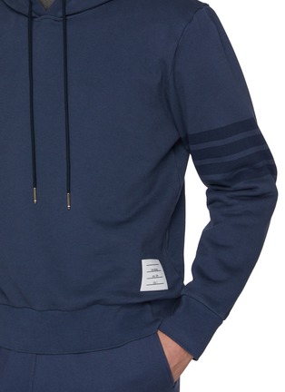  - THOM BROWNE - Tonal 4-Bar Cotton Hoodie