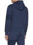 Back View - Click To Enlarge - THOM BROWNE - Tonal 4-Bar Cotton Hoodie