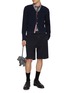 Figure View - Click To Enlarge - THOM BROWNE - All Over Hector RWB Striped Cotton Poplin Shirt