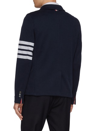 Back View - Click To Enlarge - THOM BROWNE - 4 Bar Single Breasted Cotton Blazer