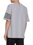 Back View - Click To Enlarge - THOM BROWNE - Tonal 4-Bar Textured Cotton Piqué T-Shirt