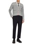 Figure View - Click To Enlarge - THOM BROWNE - 4 Bar Tonal Stripe Cotton Cardigan