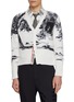 THOM BROWNE Hector Courtyard Toile Intarsia Cashmere Cardigan