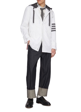 Figure View - Click To Enlarge - THOM BROWNE - Selvedge Straight Leg Jeans