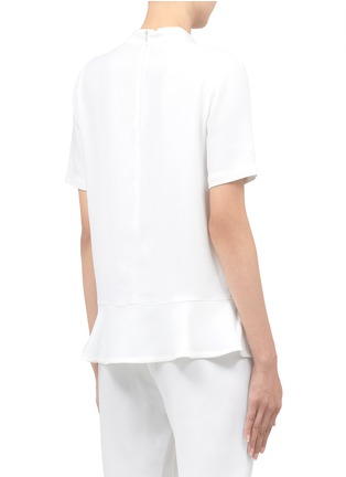 Back View - Click To Enlarge - STELLA MCCARTNEY - Frill-hem crepe top