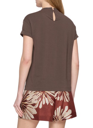 Back View - Click To Enlarge - BRUNELLO CUCINELLI - Crewneck Cotton Jersey T-Shirt