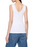 Back View - Click To Enlarge - BRUNELLO CUCINELLI - Sleeveless Shiny Trim Cotton Ribbed Jersey Top