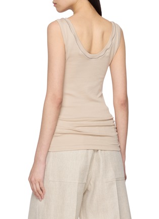 Back View - Click To Enlarge - BRUNELLO CUCINELLI - Monili Embellished V-Neck Tank Top