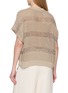 Back View - Click To Enlarge - BRUNELLO CUCINELLI - Short Sleeve Open Cotton Knit Top