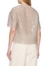 Back View - Click To Enlarge - BRUNELLO CUCINELLI - Short Sleeve Embellished Crewneck Silk Top