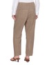 Back View - Click To Enlarge - BRUNELLO CUCINELLI - Garment Dyed Cotton Linen Suiting Pants